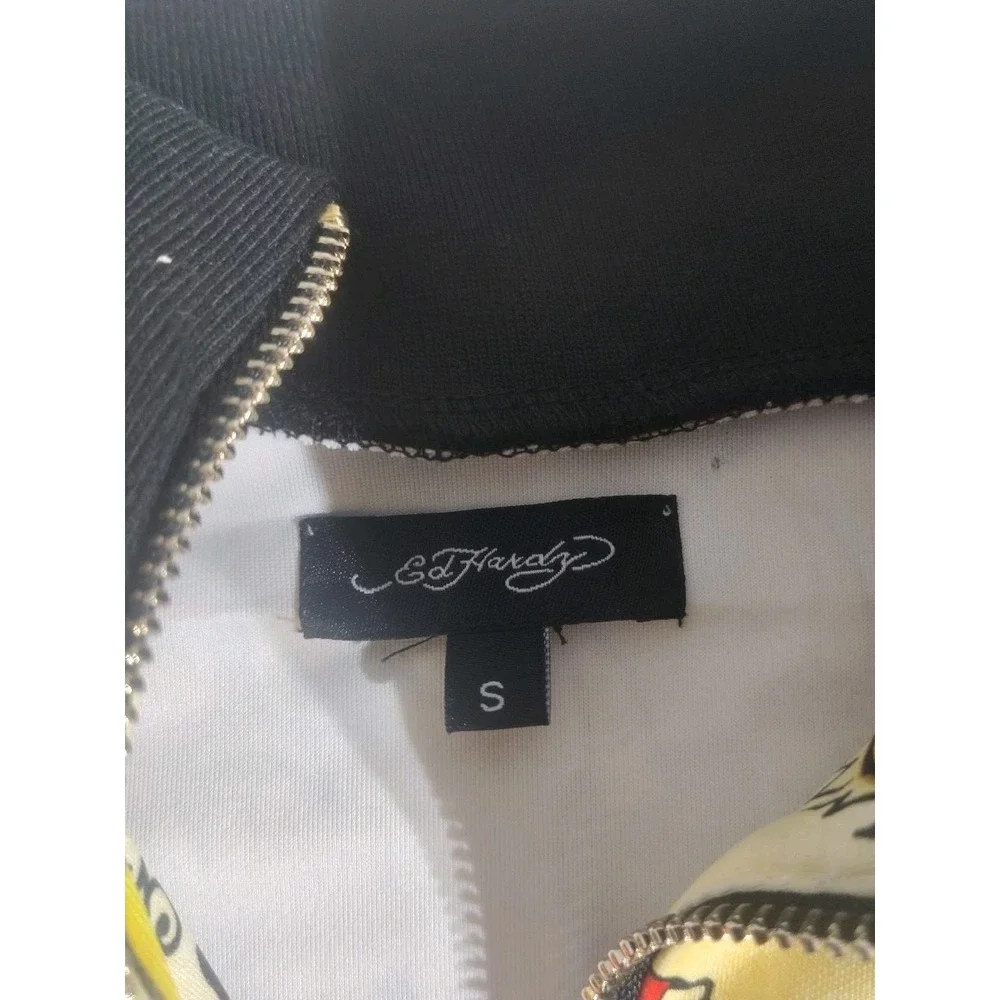 Ed Hardy Shrunken Flashboard Multi‎ Junior Track Jacket Tattoo Flash Size Small